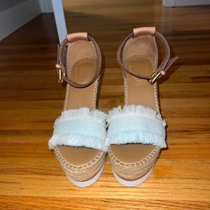 See by Chloè glyn fringed espadrille wedge